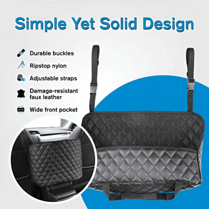 Purse Holder for Cars - Car Purse Handbag Holder between Seats - Auto Storage Accessories for Women Interior - Automotive Consoles and Organizers Net Pocket for Front Seat - Image 3