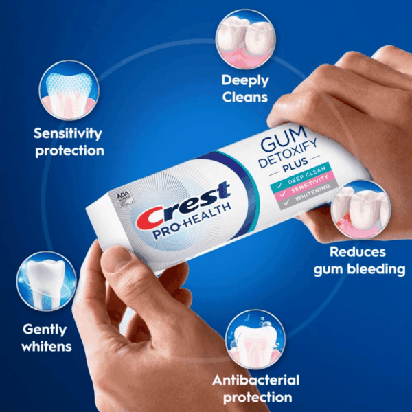 Pro-Health Gum Detoxify plus Toothpaste 4.5 Oz Pack of 3 - Antibacterial Fluoride Toothpaste, Sensitivity Protection, Whitens Teeth, Anticavity, Plaque Control - Image 2