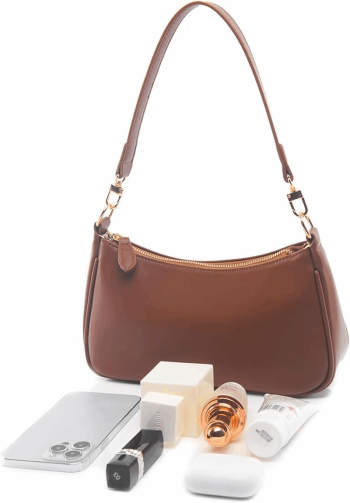 Shoulder Bag for Women with 2 Removable Straps and Zipper Closure Crossbody Bags Clutch Tote Handbags Purses - Image 4