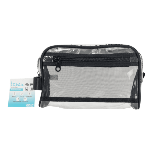 Transparent PVC with Black Webbed Handle & Piping with Easy Access Side Pocket - Image 3
