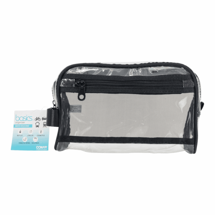 Transparent PVC with Black Webbed Handle & Piping with Easy Access Side Pocket - Image 3