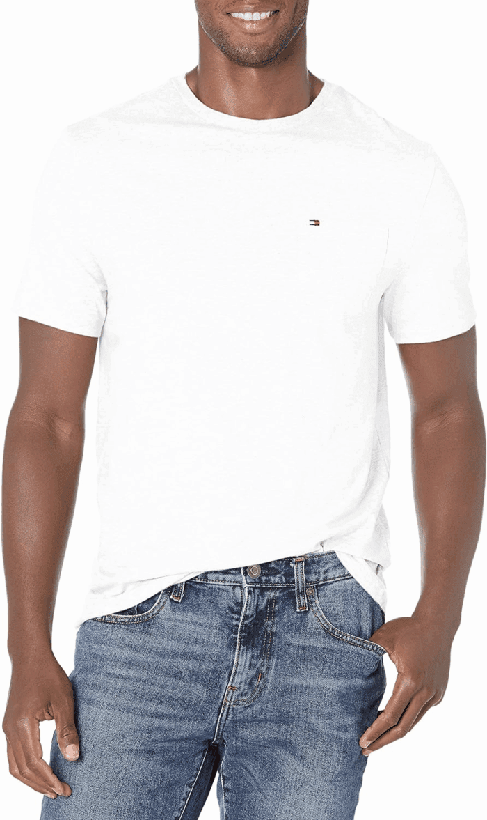 Men'S Essential Short Sleeve Cotton Crewneck Pocket T-Shirt