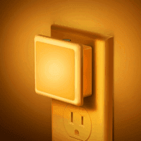 Amber Night Light[2 Pack], Night Lights Plug into Wall, LED Plug in Nightlight with Dusk-To-Dawn Sensor, 0.3W Dim Night Light for Sleep, Bedroom, Bathroom, Hallway, Non-Dimmable