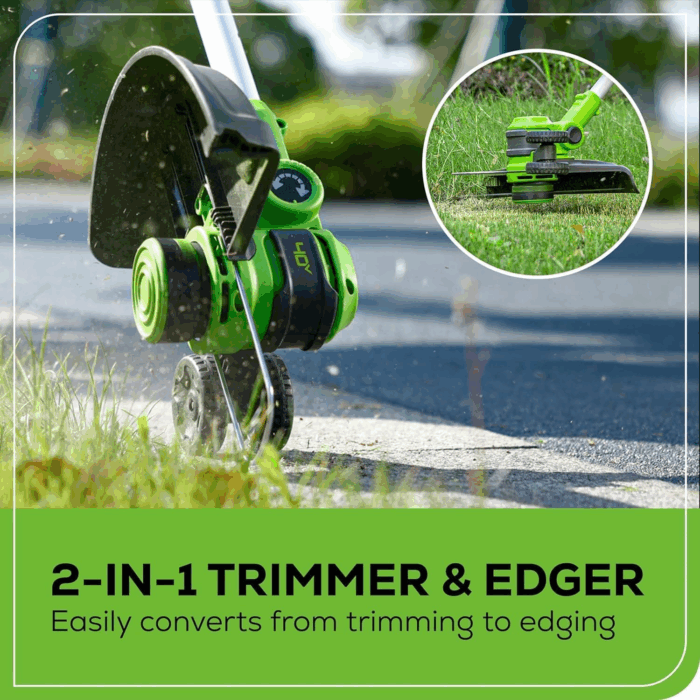 40V 21" Self-Propelled Lawn Mower,Axial Leaf Blower(500 CFM / 120 MPH),13" String Trimmer with 2 Batteries(5Ah+2Ah) & Chargers - Image 7