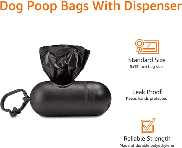 Dog Poop Bags with Dispenser, 900 Count, Enhanced for Guaranteed Leakproof, Unscented, Includes Leash Clip - Image 4
