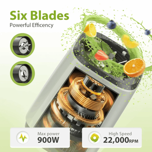 18 Oz. Single Speed Countertop Blenders for Shakes and Smoothies with 2X18.6Oz and 10Oz Cups - Image 3