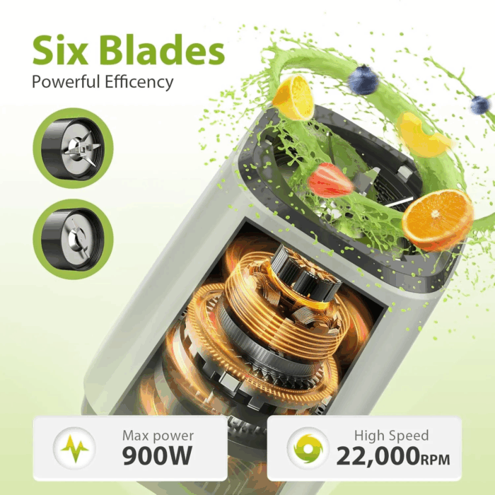 18 Oz. Single Speed Countertop Blenders for Shakes and Smoothies with 2X18.6Oz and 10Oz Cups - Image 3