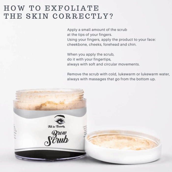 Brow Scrub, Eyebrow Exfoliator, for Longer Lasting Henna or Tint Application, Brow Scrubber Exfoliator to Prepare the Area for Henna, Tinting and Some PMU and Skin Care Treatments 50G. - Image 5