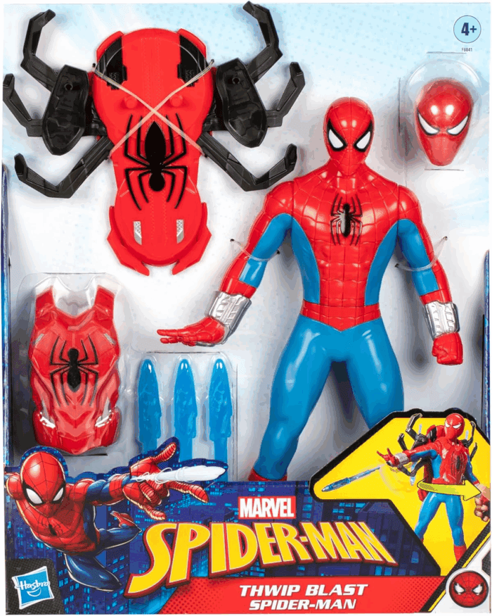 Spider-Man Thwip Blast Spider-Man Action Figure with Accessories, 11-Inch-Scale Super Hero Toys for Kids Ages 4 and Up - Image 2