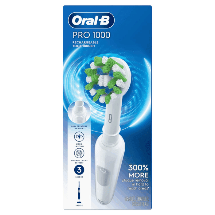 Pro 1000 Rechargeable Electric Toothbrush, White - Image 7