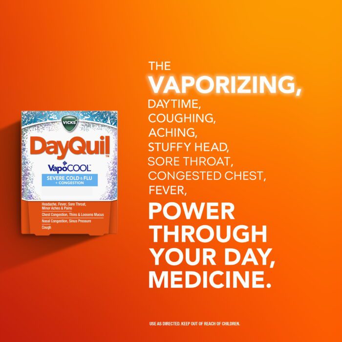 Dayquil and Nyquil Severe Cold and Flu Caplets, Cold Medicine for Adults, Vapocool, 24 Count - Image 4