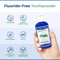 Dailycare Baking Soda Toothpowder, Original Mint - SLS & Fluoride-Free Toothpaste Powder with Minerals & Essential Oils, Toothpaste Alternative + Dailyrinse Single-Use Pack - Image 6