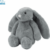 Interactive Bunny Buddy Dog Toy with Crinkle and Squeaky Enrichment for Small and Medium Breed Puppies or Dogs, Cute and Plush - Bunny Bundle (Beige, Gray) - Image 3