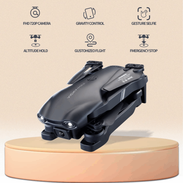 V8 Drone with 720P HD Camera for Adults and Children FPV Real-Time Video, 3 Modular Batteries and Storage Bag, Blue - Image 8