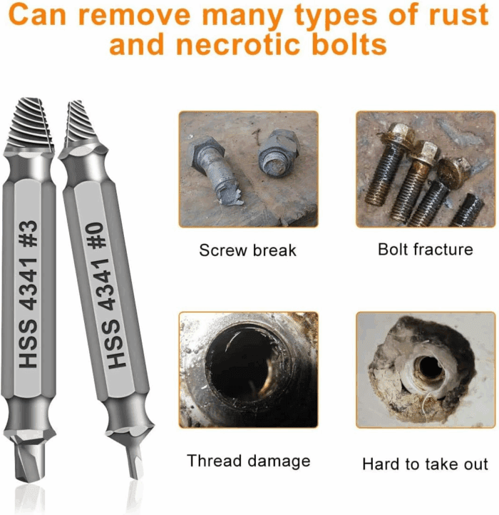 Gifts for Men,Damaged Screw Extractor Set-Father'S Day Gifts from Wife Daughter Son,Mens Gifts,Husband,Stripped Screws Nuts & Bolts Drill Bit Tools for Easy Removal of Rusty Broken Hardware Gifts - Image 4