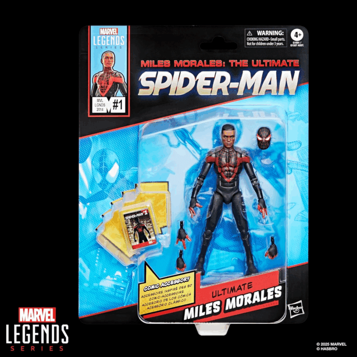 Legends Series Ultimate Miles Morales, Spider-Man Comics-Inspired Collectible 6-Inch Scale Action Figure with Character-Sized Comic Accessory - Image 2