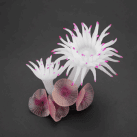Aquarium Bubbler Decorations,Betta Fish Tank Accessories,Fish Tank Silicone Coral Concrete Base Simulation Plant Decoration Aquarium Ornaments[White] - Image 7