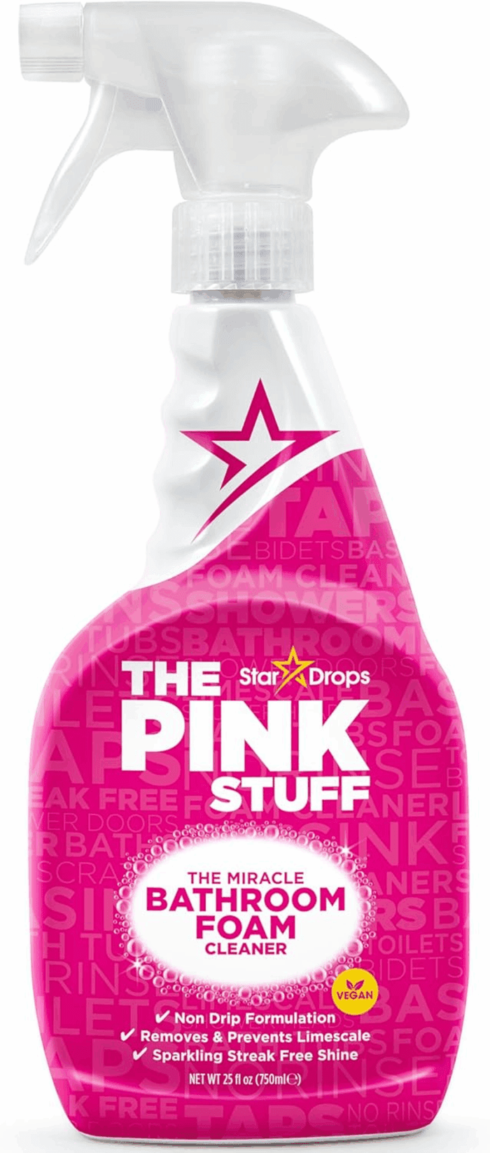 - the Pink Stuff - Miracle Bathroom Foam Cleaner 750Ml - Baths, Tiles, Soap Scum, Limescale, Streak Free