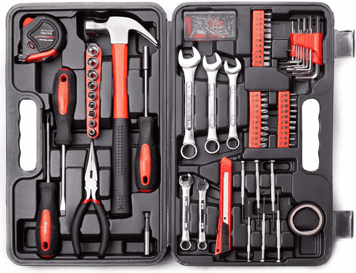 148 Piece Automotive and Household Tool Set Perfect for Car Enthusiasts and DIY Home Repairs