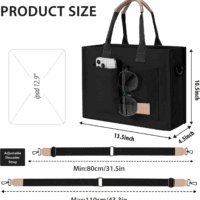 Tote Bags for Women Canvas Tote Purse Crossbody Bags with Pockets Top Handle Shoulder Handbags Satchel Bags for Women - Image 3