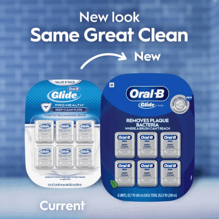 Glide Cool Mint Deep Clean Floss, 6 Count, Glide Dental Floss - Image 9