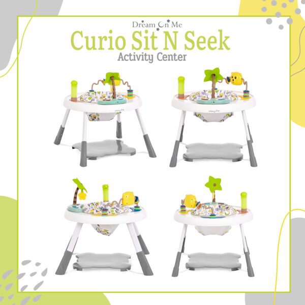 Curio Lightweight & Convertible Sit N Seek Activity Center, Lime - Image 12