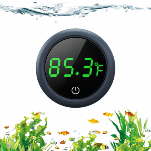 Fish Tank Digital Thermometer Accurate LED Display to ±0.9°F Tank Thermometer Aquarium Temperature Measurement Suitable for Fish, Axolotl, Turtle or Aquatic