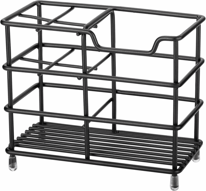 304 Stainless Steel Bathroom Toothbrush Holder Toothpaste Holder Stand Bathroom Accessories Organizer, Black - Image 8