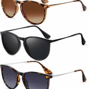 Sunglasses Womens Men Polarized UV Protection Trendy Vintage Retro round Mirrored Lens Sunglasses for Women