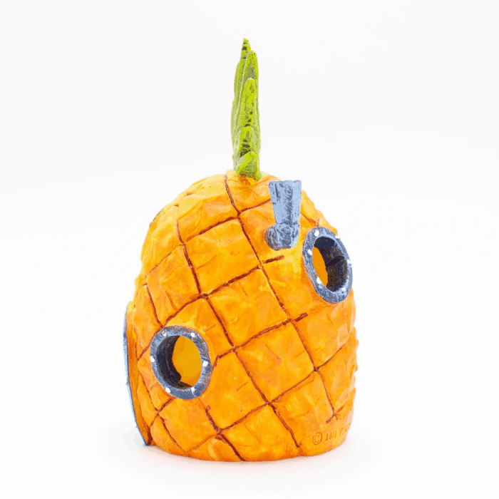Spongebob Pineapple Home Aquarium Decor, Yellow & Orange Resin - 3" X 3.25" X 5.25" - Image 5