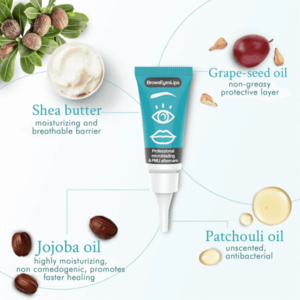 Microblading Aftercare - (Box of 25) for PMU and Tattoo Aftercare -  Ointment. Not Tested on Animals. Petroleum and Paraben Free - Image 3