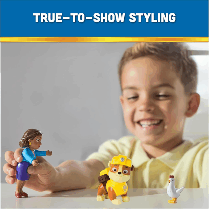 Rubble, Mayor Goodway & Chickaletta Figures, Kids Toys for Boys and Girls Ages 3 and Up - Image 6