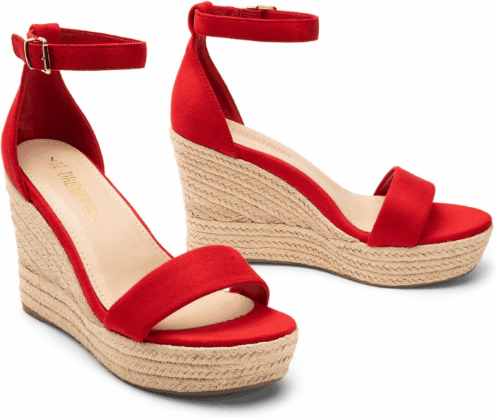 Women'S Platform Wedges Sandals, Comfortable Open Toe Espadrilles Sandals Dressy Buckle Ankle Strap Summer Shoes - Image 3