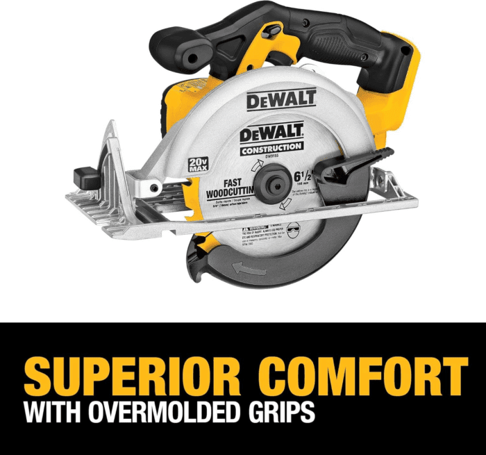 20V MAX Circular Saw, 6-1/2-Inch Blade, 460 MWO Engine, 0-50 Degree Bevel Capability, Bare Tool Only (DCS391B) - Image 4