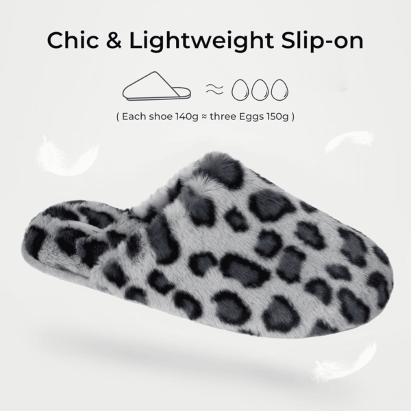 Women'S Fuzzy Scuff Slippers Soft Comfy Memory Foam Non-Slip Indoor House Shoes - Image 4