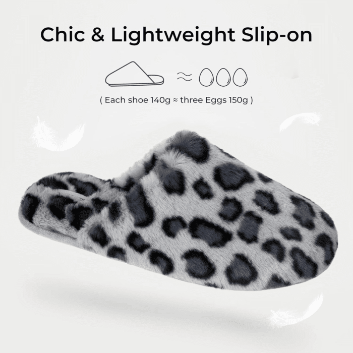 Women'S Fuzzy Scuff Slippers Soft Comfy Memory Foam Non-Slip Indoor House Shoes - Image 4