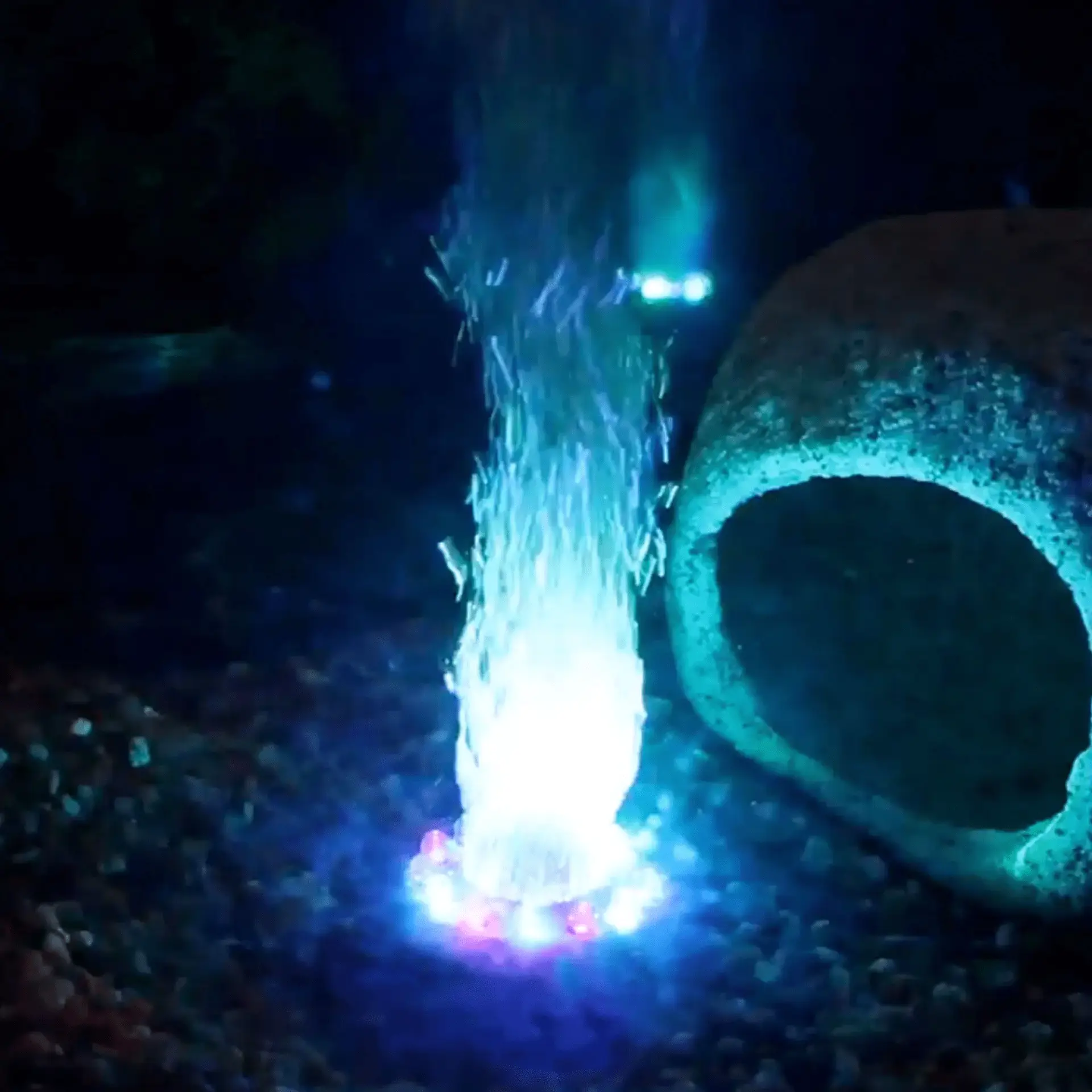 Cascade Multicolor Rainbow LED Air Stone for Aquariums, 2.5” Diameter - Image 6