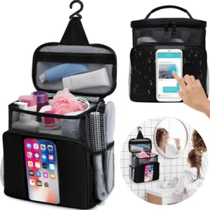 Mesh Shower Caddy,Portable Hangingtravel Toiletry Bag Dorm Room Essentials for College Students Girls,Large Makeup Organizer for Full-Sized Toiletries,Travel Essentials for Women Girls Camping Beach