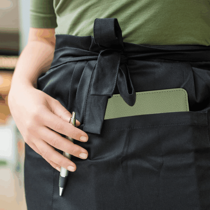 Server Book with Zipper Pocket, Premium Leather Server Books for Waitress, Waiter Wallet Waitress Book Fit Server Apron, Agave Green - Image 4