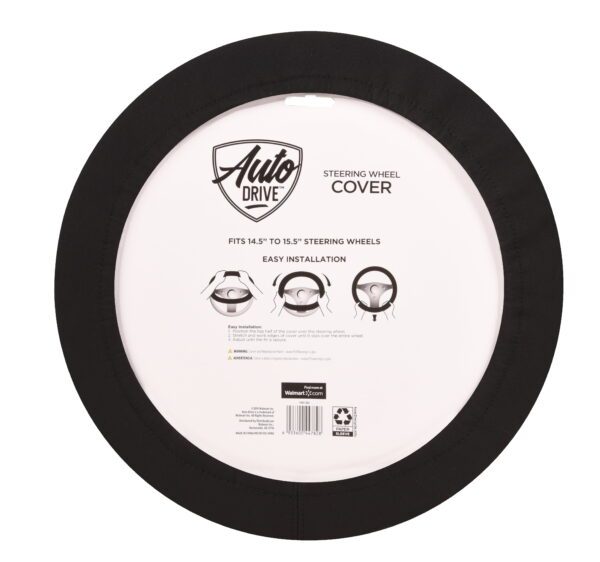Universal Black Neoprene Waterproof Steering Wheel Cover, Set of 1, Fit for Cars, Suvs, Trucks - Image 3