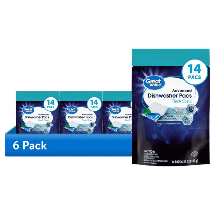 Advanced Automatic Dishwasher Pacs, Fresh Scent, 14 Count - Image 6