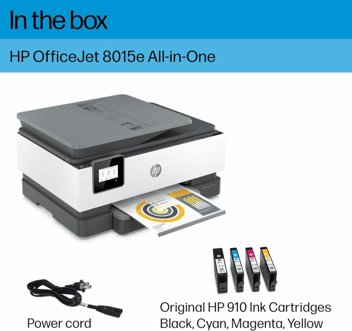 Officejet 8015E Wireless Color All-In-One Printer, 6 Months of Instant Ink Included - Image 6