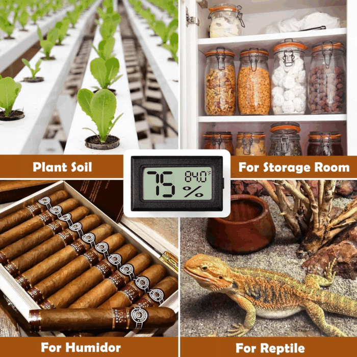 Reptile Thermometer and Humidity Gauge,2Pcs Digital Hygrometer Adhesive Reptile Terrarium Hydrometer,Bearded Dragon Tank Accessories,Pet Humidity Meter Supplies for Leopard Crested Gecko,Snake,Lizard - Image 7