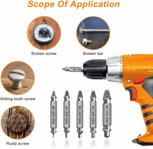 Gifts for Men,Damaged Screw Extractor Set-Father'S Day Gifts from Wife Daughter Son,Mens Gifts,Husband,Stripped Screws Nuts & Bolts Drill Bit Tools for Easy Removal of Rusty Broken Hardware Gifts - Image 5