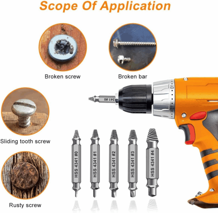 Gifts for Men,Damaged Screw Extractor Set-Father'S Day Gifts from Wife Daughter Son,Mens Gifts,Husband,Stripped Screws Nuts & Bolts Drill Bit Tools for Easy Removal of Rusty Broken Hardware Gifts - Image 5