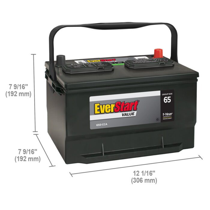 Value Lead Acid Automotive Battery, Group Size 65 12 Volts, 650 CCA - Image 8