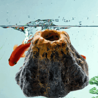 Aquarium Volcano Fish Tank Decorations Bubbler Ornament Bubble Air Stone - Image 2