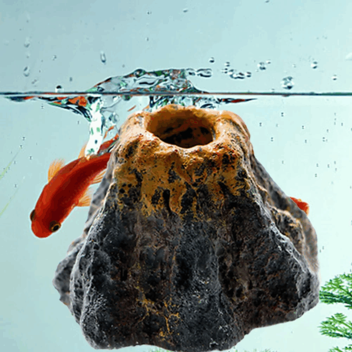 Aquarium Volcano Fish Tank Decorations Bubbler Ornament Bubble Air Stone - Image 2