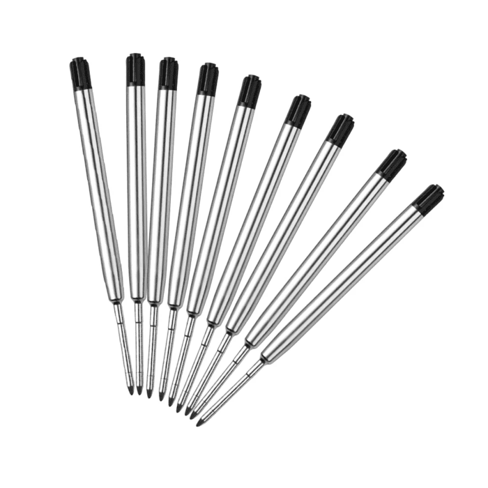 30Pcs Smooth Replaceable Universal Home Ballpoint Pen Refill Oily Metal - Image 6