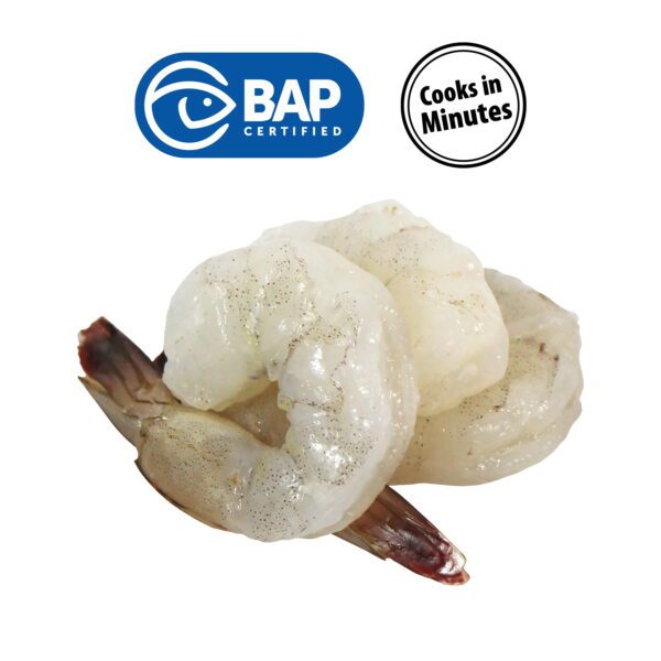 Frozen Raw Medium Peeled Deveined Tail-On Shrimp, 12 Oz (41-60 Count per Lb) - Image 2